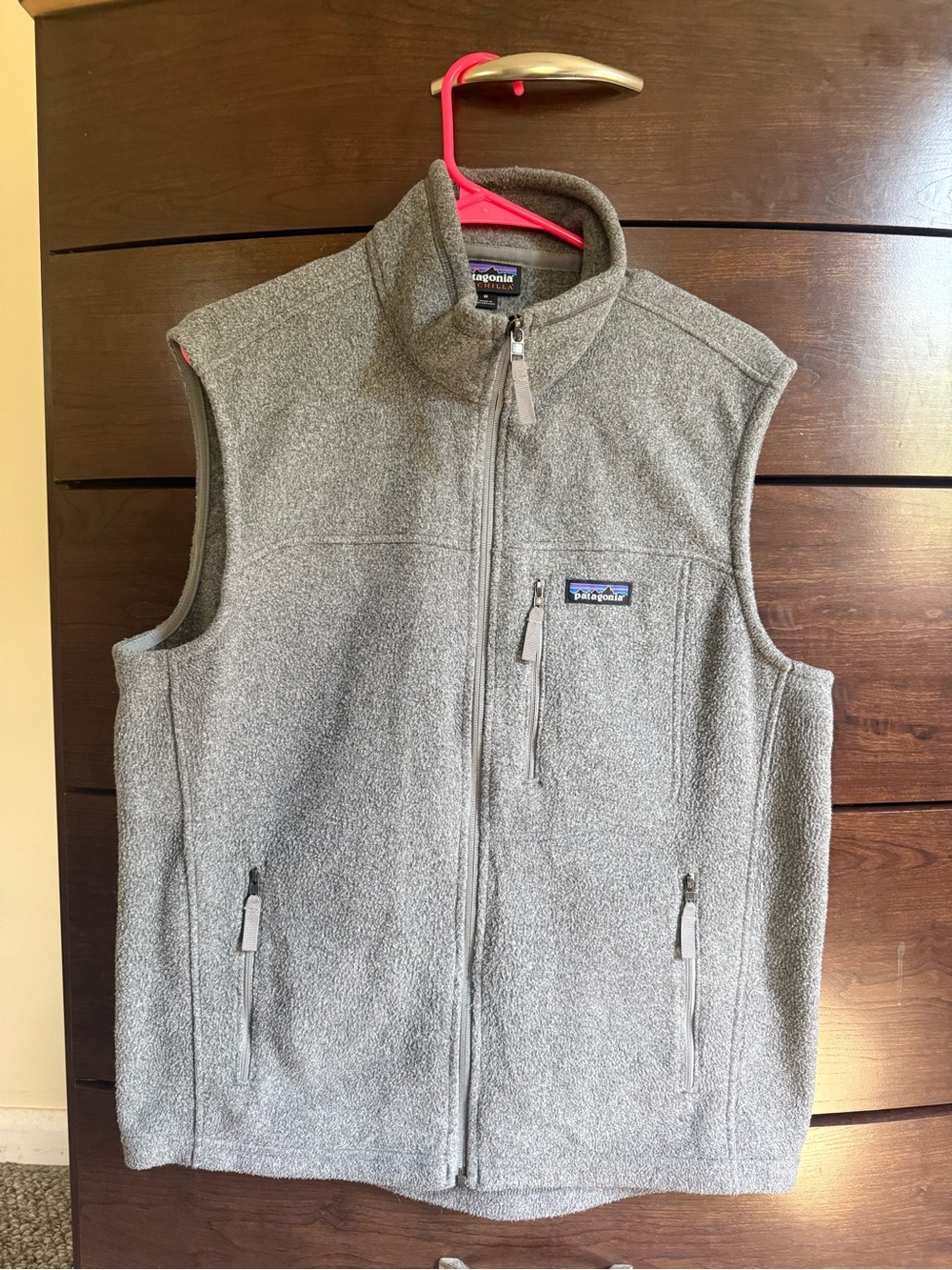 Patagonia Men’s Heather Gray Fleece Synchilla Vest